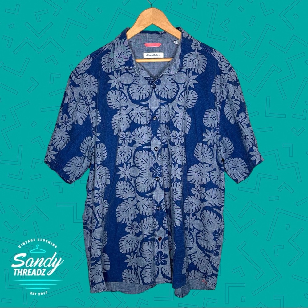 Tommy Bahama Floral Hawaiian Camp Shirt - Picture 3 of 6